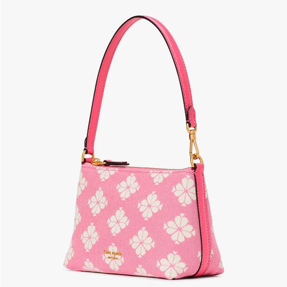 NWT Kate Spade Flower Two-tone Canvas East West Pochette - Picture 3 of 16